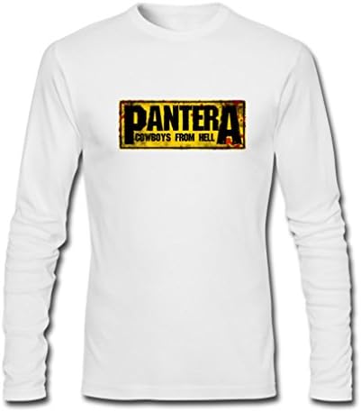 HJGBEDS Mens Pantera Letter Fonts Long Sleeve Tees XL White