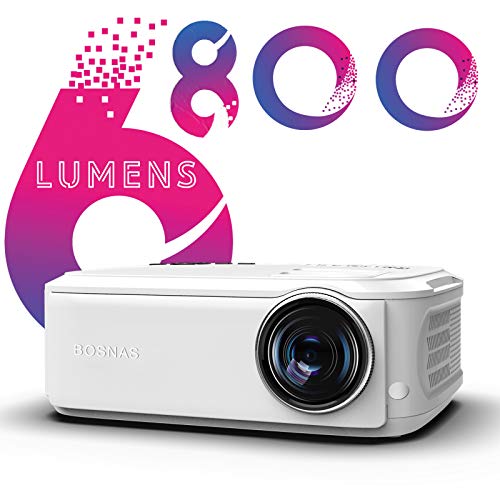 Proiettore Full HD, BOSNAS Videoproiettore 1080p Nativo Supporta Sonori Hi-Fi, con Correzione Trapezoidale, 300…