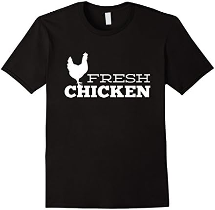 Mens FRESH CHICKEN SHIRT - Farmers Market Vendor Shirt Medium Black