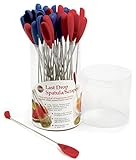  Norpro Silicone Last Drop Spatula, Quantity 2 per order,(Assorted Colors) 