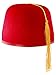 Rubies Fez Hat Adult Costume Accessory, Red, One Size