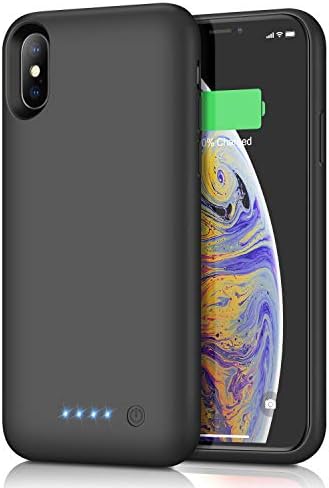 Battery Case for iPhone Xs/X, [6500mAh] Gixvdcu Rechargeable Protective Portable Charging Case for Apple iPhone X & XS Extended Charger Pack Power Bank - Black
