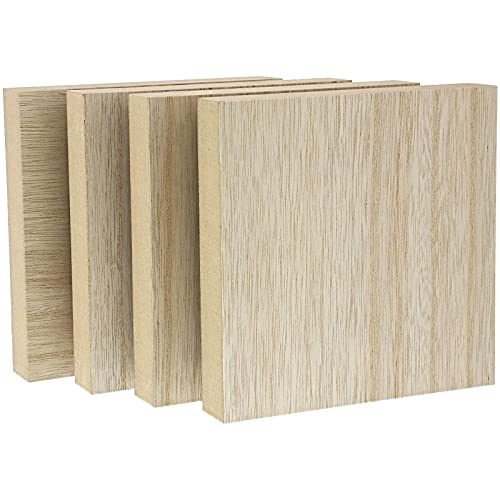 Unfinished MDF Wood Squares for Arts and Crafts, 1 Inch Thick (6x6 in, 4 Pack) Pricepulse