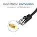 Cmple - Cat5e Network Ethernet Cable - Computer LAN Cable 1Gbps - 350 MHz, Gold Plated RJ45 Connectors - 25 Feet Black
