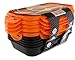 6 Pack Fitness Sure Seal Meal prep Containers Set of 5 24oz (Black/Neon Orange)