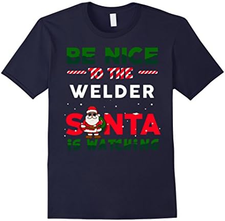 Mens Welder funny christmas shirt XL Navy