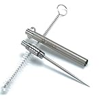 ImporvedVersion! BANG TI Titanium Novelty Toothpick Holder Integrated Kit Self Defense EDC Keychain Tool