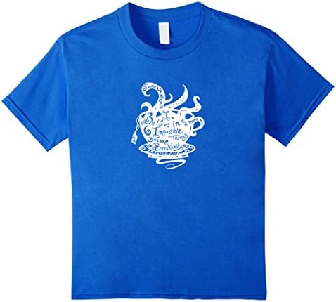 Kids Impossibly Alice | Alice in Wonderland | Quote | Geeky Shirt 4 Royal Blue