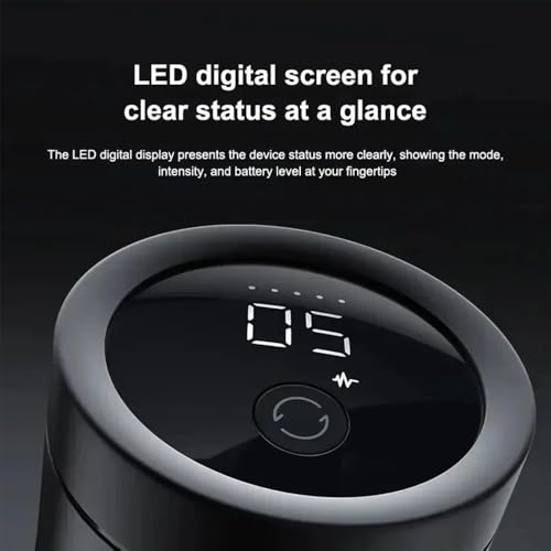 Xiaomi Mijia Fascia Gun Pro | Deep Tissue Muscle Massager | 12 Levels Adjustable | LED Display | Type-C Charging | EU Plug | Portable Quiet Massage Gun for Home Gym Office