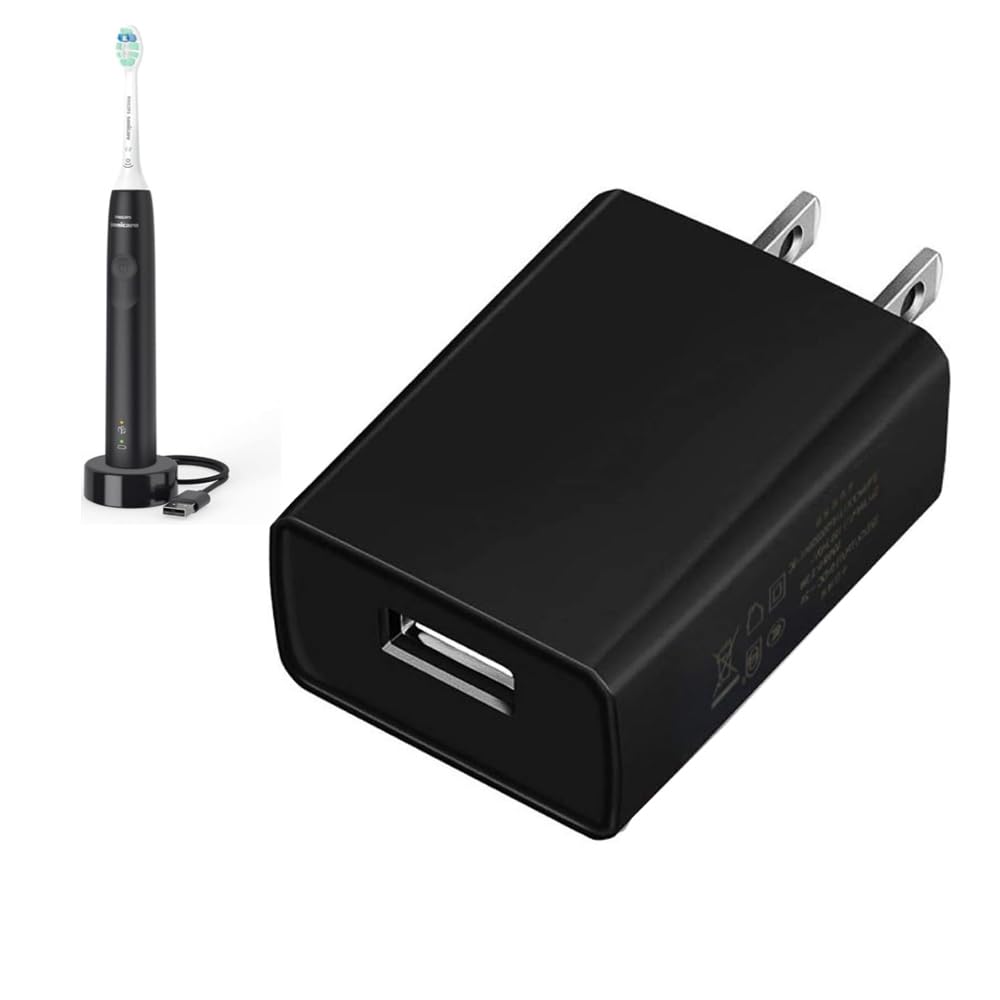 Water Pick USB Charger for Waterpik WP-580 WP-582 ION, Nicwell, Oralfree, COSLUS, Bitvae, Philips Water Flosser,Onlyone Water Dental chagring Adapter Teeth Cleaning and flossing C Charger (Black)