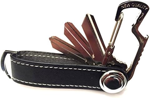 NEW QUALITY Key Holder, Perfect Gift, Smart Tag Organizer, EASY to Secure your keys with EFFICIENT CARABINER Included (Black)