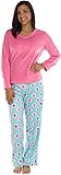 Frankie & Johnny Women's Sleepwear Fleece Long Sleeve Pajama PJ Set