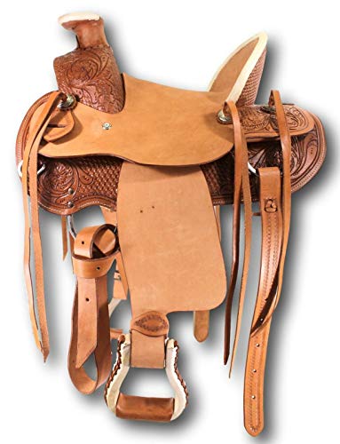 D.A. Brand Kid’s 12″ Tooled Leather Wade Pony Saddle Horse Tack Equine