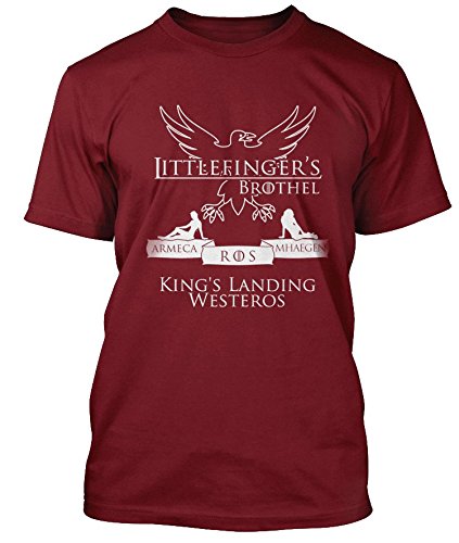 GAME OF THRONES INSPIRED LITTLEFINGER ROS ARMECA MHAEGEN, Men's T-Shirt, X Large, Red