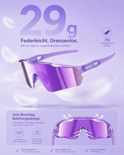 Cycling Glasses Men Quick Glasses Women UV400 Sunglasses Protective Glasses TR90 Frame with Adjustable Nose Wings & Temple MTB Sports Glasses Running Glasses Sunglasses for Bicycle Fishing Ebike