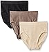 Wacoal Women's B-Smooth 3 Pre-Pack Brief Pant, Naturally Nude/Cappuccino/Black, Large