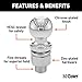 CURT 40038 Chrome Trailer Hitch Ball, 12,000 lbs, 2-Inch Diameter, 1 x 2-1/4-Inch Shank