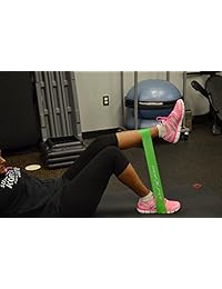 mixxfit Bandas de Resistencia   Flat bucle Bandas de entrenamiento. 4 piezas en ligero, medio, pesado y X-Heavy. niveles. Ideal para rehabilitación Home Capacitación y terapia entrenamientos. Uso para Yoga y Pilates. Entrenamiento folleto y bolsa de trans