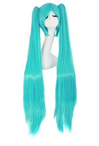 MapofBeauty 47"/120cm Fashion Long Straight Cosplay Wig (Light Blue)