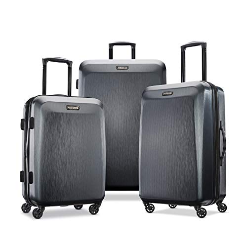 American Tourister Moonlight Hardside Expandable Luggage with Spinner Wheels, Anthracite, 3
