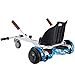 Hoverboard Seat Attachment for Kids & Adults, Go Kart Attachments Fits Self Balancing Scooter, Adjustable Frame, Transforming into Go Kart, White