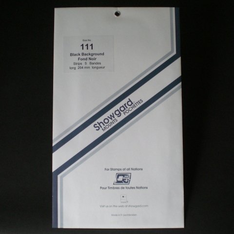Showgard Strip Style Black Stamp Mounts Size 111