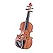 Yamix Wooden Toy Violin for Kids Mini Music Violin Wonderful Musical Instrument Toy for Kids with Bow - Dark Brown