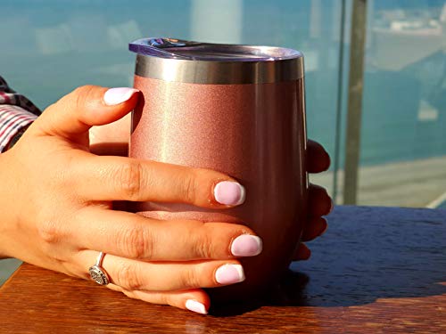 CHILLOUT LIFE Wine Tumbler, Rose Gold - Image 6