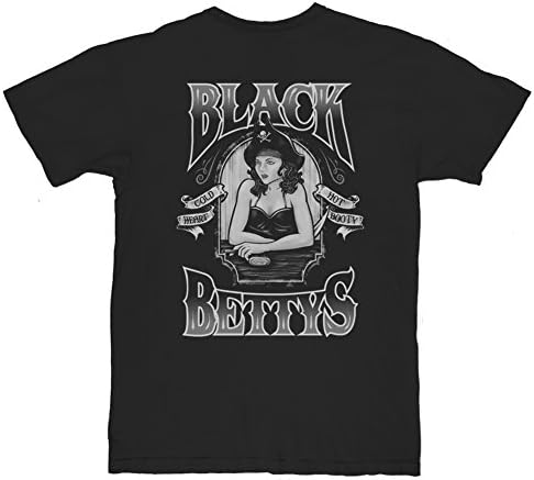 Lost Reef Men's B/W Black Betty's Pirate Saloon Short Sleeve T-Shirt