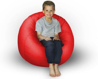 King Beany - Wet Look Vinyl Bean Bag Chairs - Red - Small