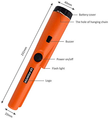 Mamia Pairs Metal Detector Pinpointer Include a 9V Battery, 360°Search Treasure Pinpointing Finder Probe with Belt Holster for Adults and Kids