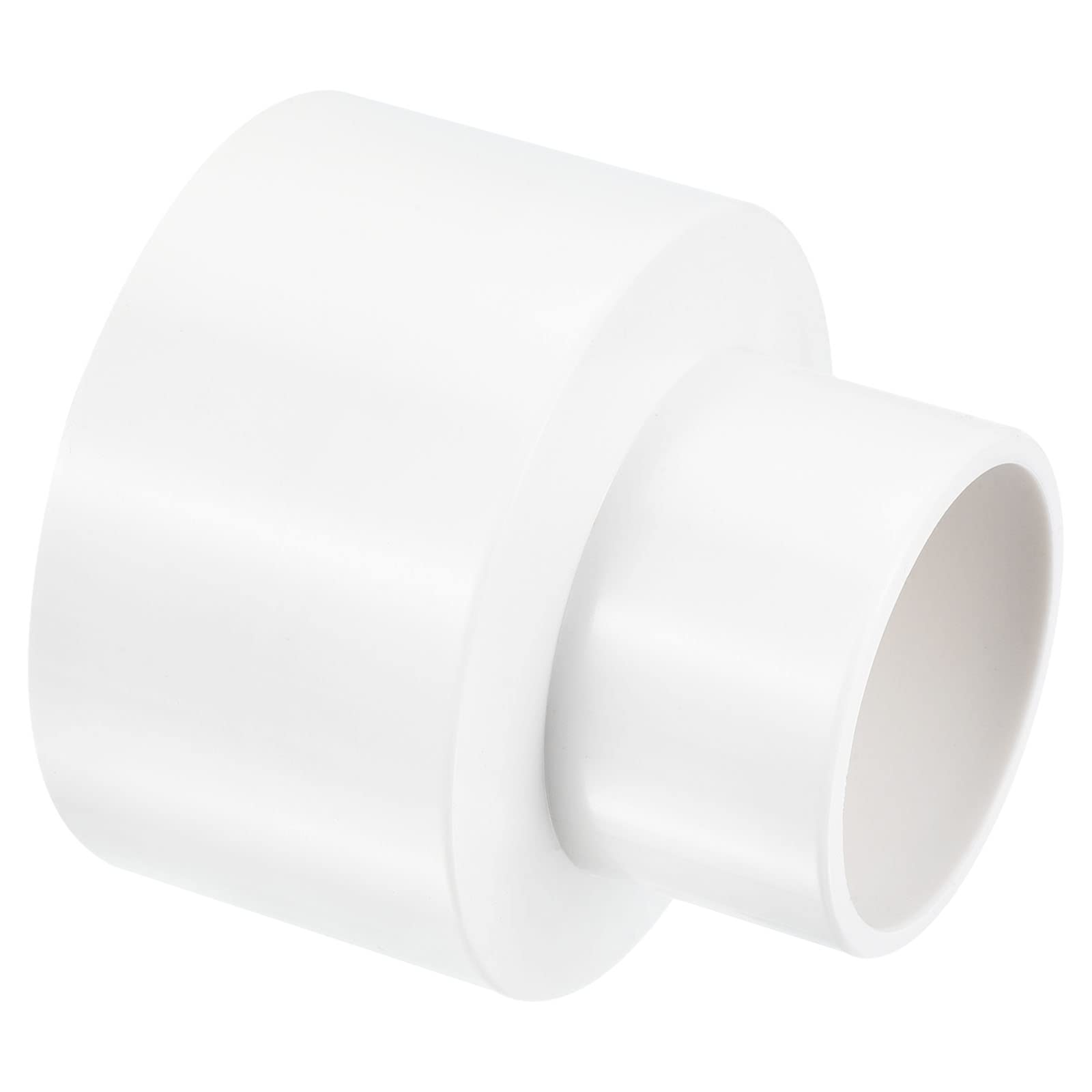 PATIKIL PVC Reducer Pipe Fitting 63mm to 40mm ID, Straight Coupling Adapter Connector, White — image 1