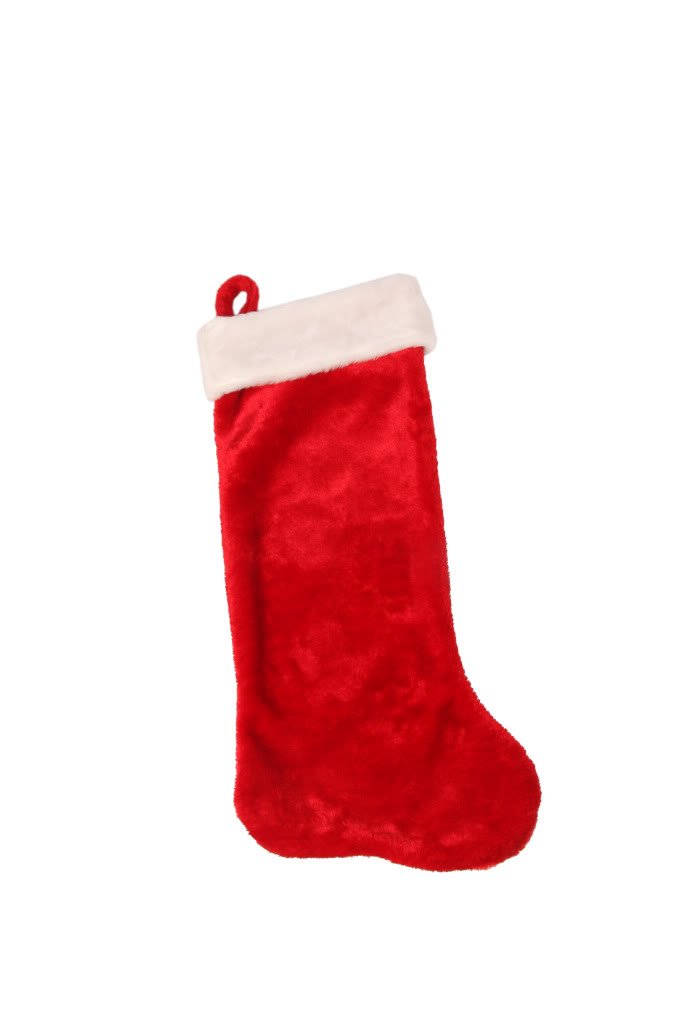 Stocking Plain Plush 60cm Double fu