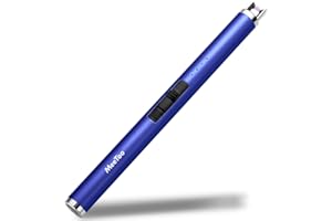 MeeToo Candle Lighter Electric Lighter Rechargeable USB Type-C Lighters for Candle BBQ Camping Fireworks (Dark Blue)