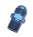 Russell 660460 Blue Anodized Aluminum -6AN Flare to 3/8" NPT Pipe Adapter primary