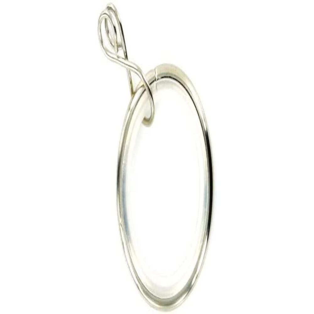 Merriway BH05511 (24 Pcs) Silent Running Curtain Drapery Pole Rod Ring Loose Eye Chrome Inner Dimension 23mm - Pack of 24 Pieces