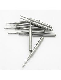 1.0 mm Acero de tungsteno carburo PCB fresadora CNC End Mill Grabado Bits de 10 unidades)