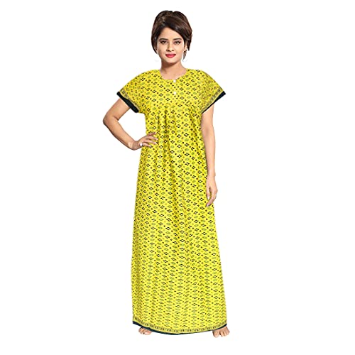 SBT Women’s Cotton Floral Maxi Nighty (Multicolour, Free Size) SBT Women’s Cotton Floral Maxi Nighty (Multicolour, Free Size)