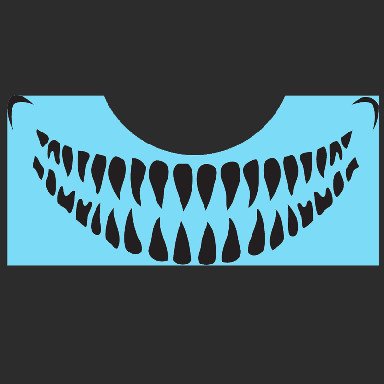 Face Painting Stencil - QuickEZ/Scary Teeth #62