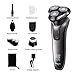 Electric Shaver Razor for Men 4 in 1 LED Rotary Shaver Beard Trimmer Nose Trimmer Facial Cleansing Brush 4 in 1 Cordless Waterproof USB Fast Charging