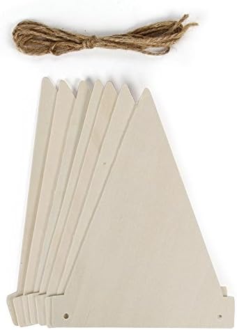 Darice 9190 946d Crafting Supplies Wood Pennant Banner With Jute