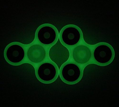 AnnVan Tri-Spinner Fidget Toy - Engineering Plastics Material Hybrid Ceramic Bearing - Good for ADHD and EDC Ultra Durable High Speed (Luminous White, Pack Of 2)