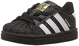 adidas Originals Baby Superstar Sneaker, Black White, 8K M US Toddler