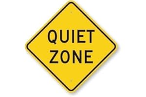 GUQFF Metal Sign 12x12 inches Wall Art Decorative Signs Quiet Zone 80 mil Metal Room Plaque Funny Aluminum Sign
