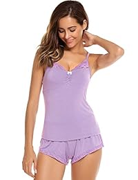 Pijama de encaje para dama con pantalón corto