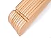 Amber Home 20 Pack Natural Wooden Shirt Hangers, Premiun Wood Coat Hangers Without bar, Clothes Hangers for Jacket, Bridal (Natural, 20)