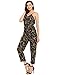 Zeagoo Women Sleeveless Wrap Front Floral Print Cami Loose Jumpsuit Overall