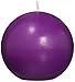 Zest Candle 6-Piece Ball Candles, 3-Inch, Purple