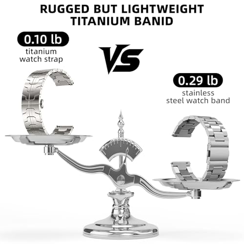 Songsier Titanium Strap Compatible with Huawei Watch GT6 Pro/GT 6/GT5 Pro/GT5/GT4/GT3/GT3 Pro46mm Advanced Titanium Bands for GT2Pro/GT2e/GT Runner/Huawei Watch3/3Pro/Watch 4/4Pro 45mm Men Women