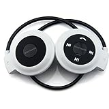 Bluetooth Headset Neckband Wireless Headphone Sport Running Exercise Earphone Stereo Bluetooth Headphone Hands-free Call Car Earbuds Compatible with Android Smartphones iPad PC Bluetooth Device White